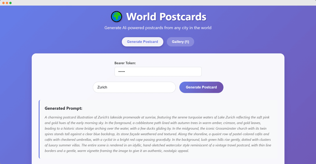 AI Postcard Generator